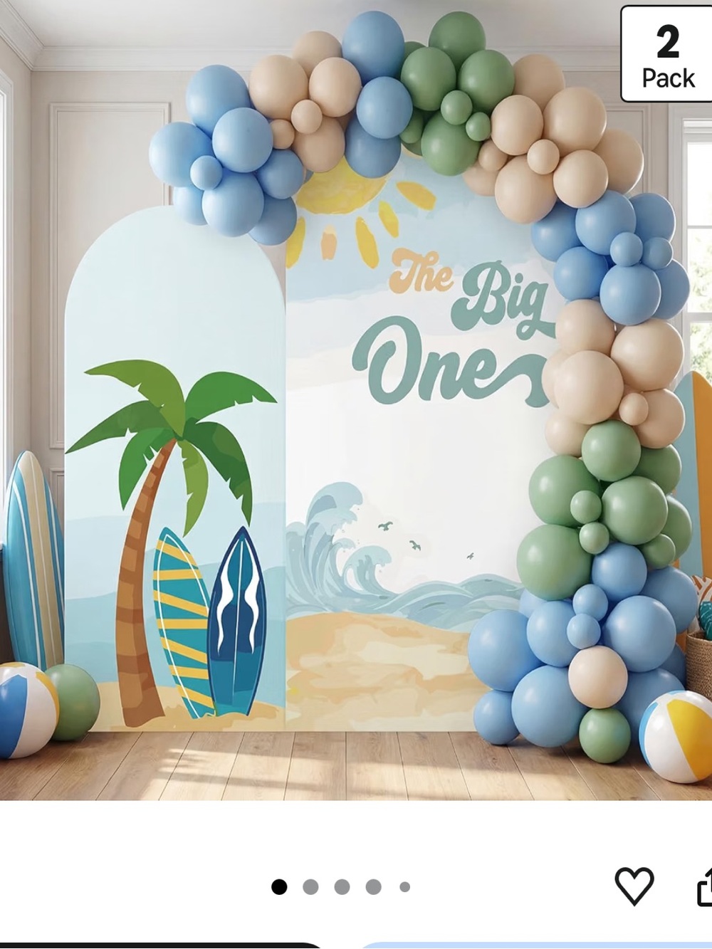 “THE BIG ONE” arch cover sheets for party. Like new